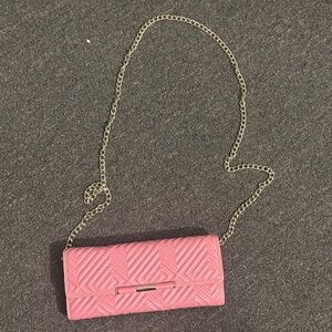 Pink Quilted Chain Bag Clutch 23*10cm
